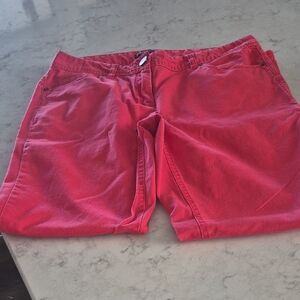 Dalia Collection Modern Fit Red Jeans.